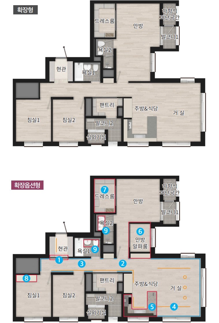 84B 타입 평면도